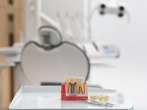Dental instruments in a clinical setting