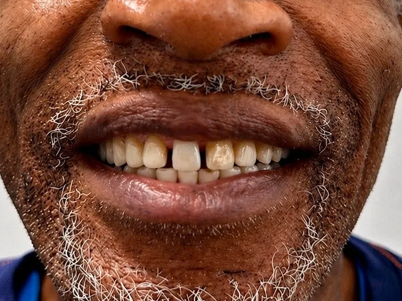 Before: Smile transformation — dental implant